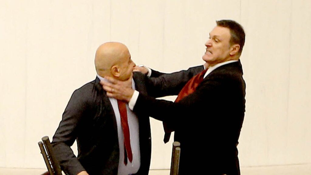 Turkish parliament descends into fistfight