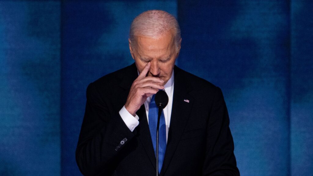 Emotional Joe Biden wipes away tears ahead of farewell speech – and takes aim at ‘loser’ Trump