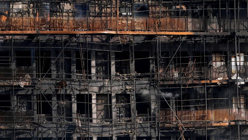 Tower block that went up in flames was in the middle of having cladding replaced