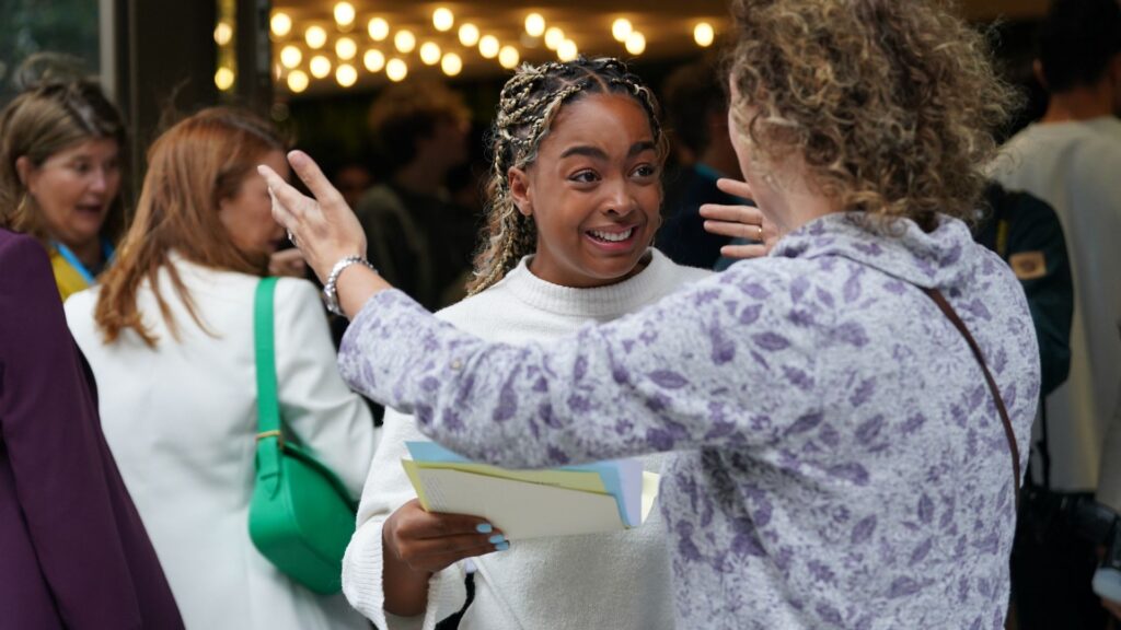 Top GCSE grades fall as hundreds of thousands of teenagers receive their results