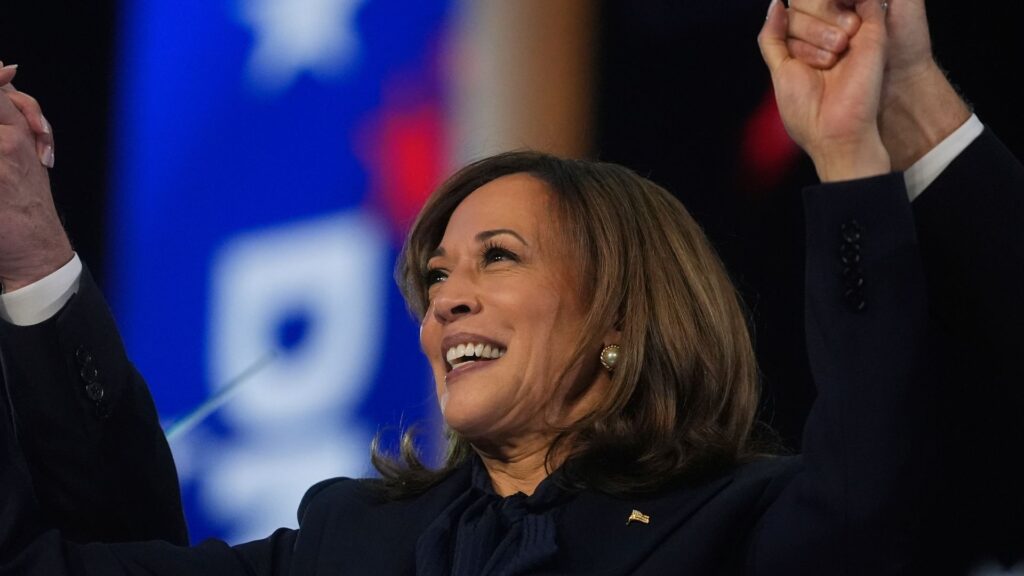 Kamala Harris pitches election as ‘fight for America’s future’ and risk of Trump ‘chaos and calamity’