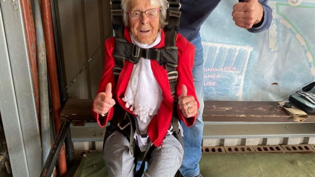 Woman to mark 102nd birthday by breaking skydiving record