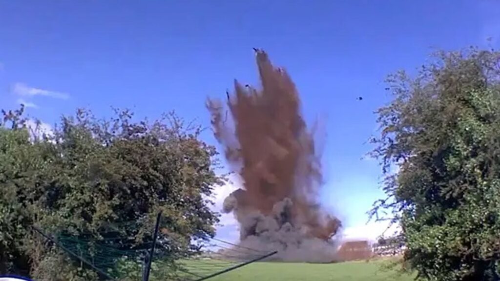 Second World War-era bomb detonated in controlled explosion