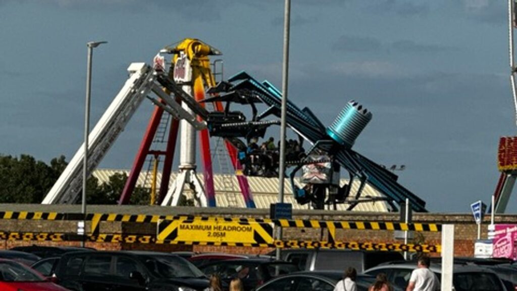 People stuck mid-air after amusement park ride malfunctions