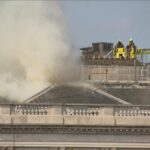 About 100 firefighters tackle blaze at London’s famous Somerset House