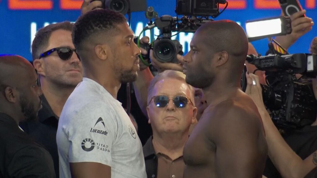 <a href='https://www.skysports.com/boxing/live-blog/12183/13218302/anthony-joshua-vs-daniel-dubois-live-updates-results-stream-undercard-and-highlights-from-wembley-stadium'>Anthony Joshua faces Daniel Dubois in world heavyweight title fight: Latest updates</a>