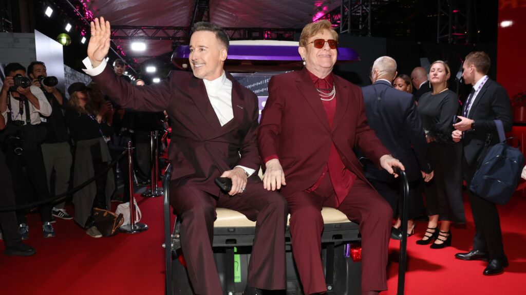 Sir Elton John makes first public appearance since revealing ‘limited vision’