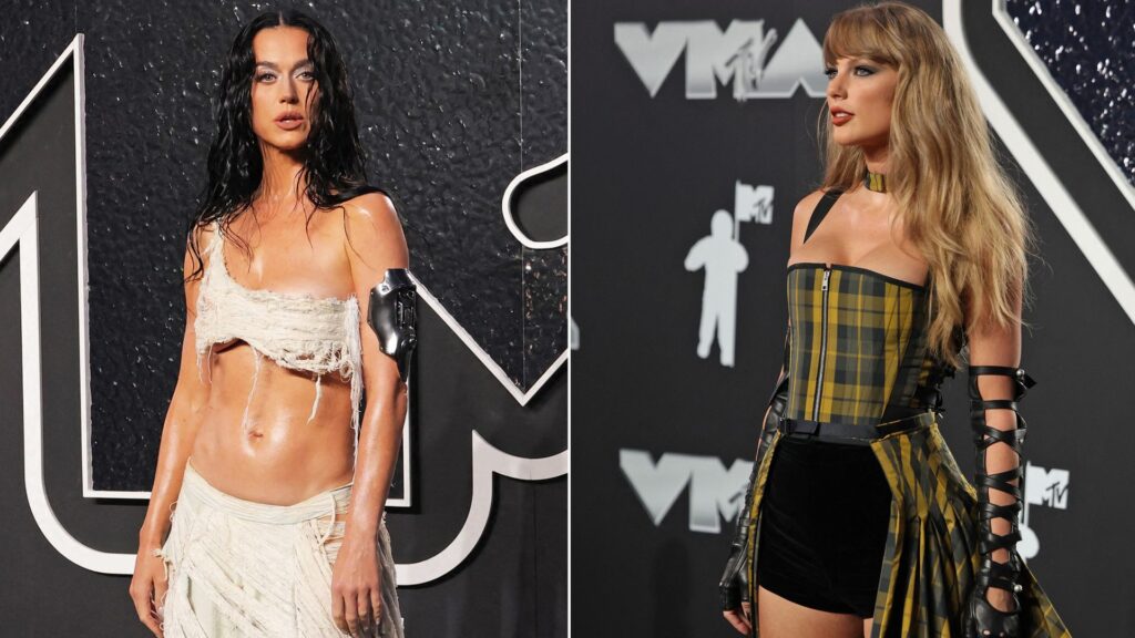 Taylor Swift matches Beyonce as most-awarded artist at VMAs while Katy Perry shocks on stage