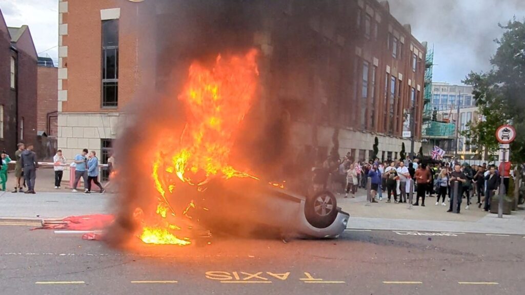 First person to admit UK riot charge jailed for more than four years