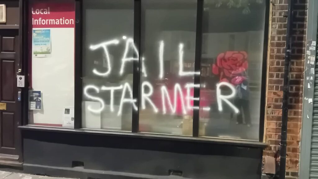 Investigation launched into ‘Jail Starmer’ graffiti at MP’s office