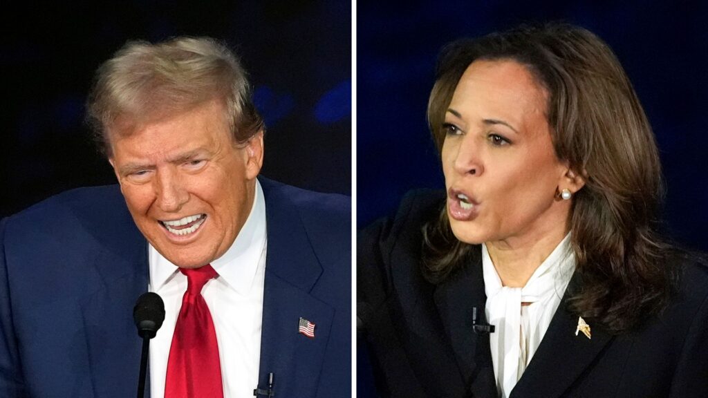 Harris tells Trump ‘Putin would each you for lunch’ as presidential candidates clash in TV debate