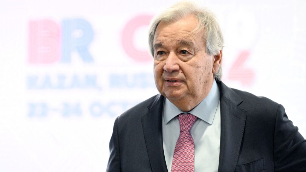 ‘A just peace’ needed in Ukraine, UN chief tells Putin