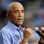 ‘You’re coming up with excuses, I’ve got a problem with that’: Obama urges more black men to back Harris