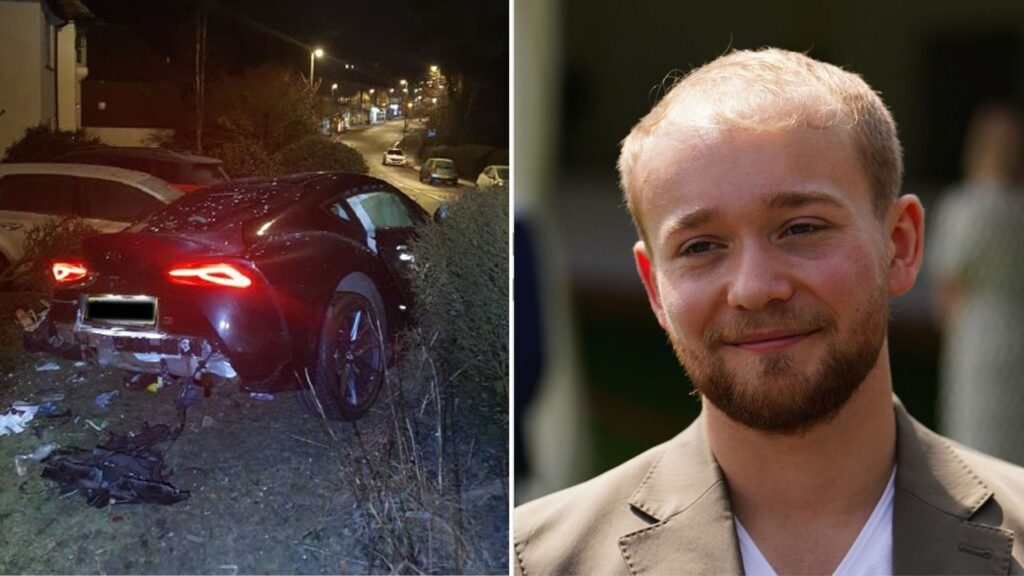 Driving ban for ex-racer after crashing into three parked cars