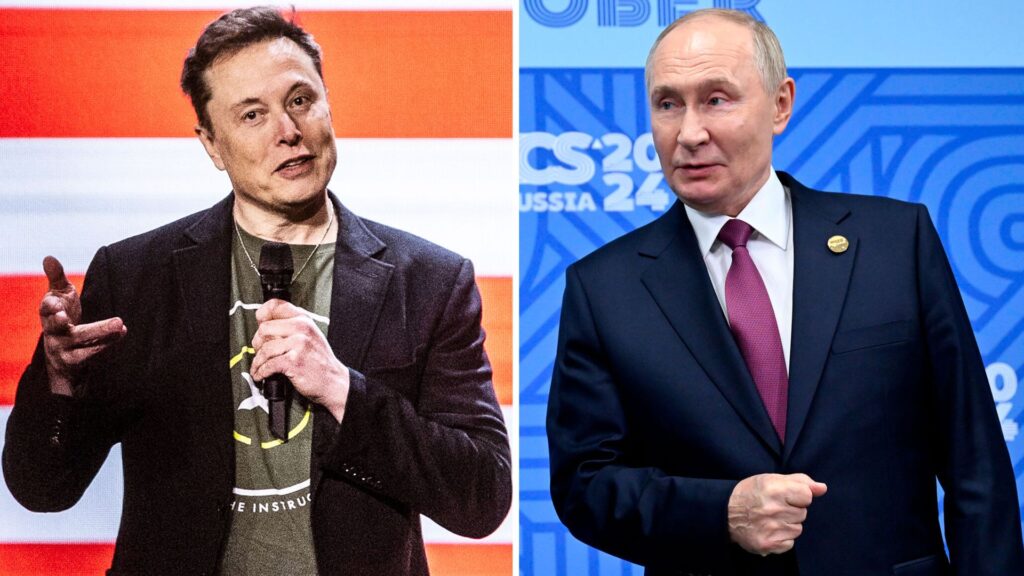 Kremlin denies report Musk and Putin have been in regular contact for last two years