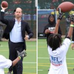 Prince William shows off ‘unbelievable arm’ playing American football