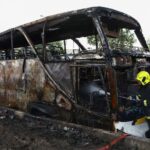 Dozens feared dead after school bus catches fire