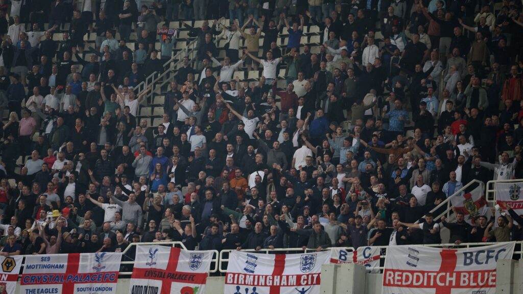 FA investigating after England fans complain of ‘heavy-handed policing and tear gas’ in Greece