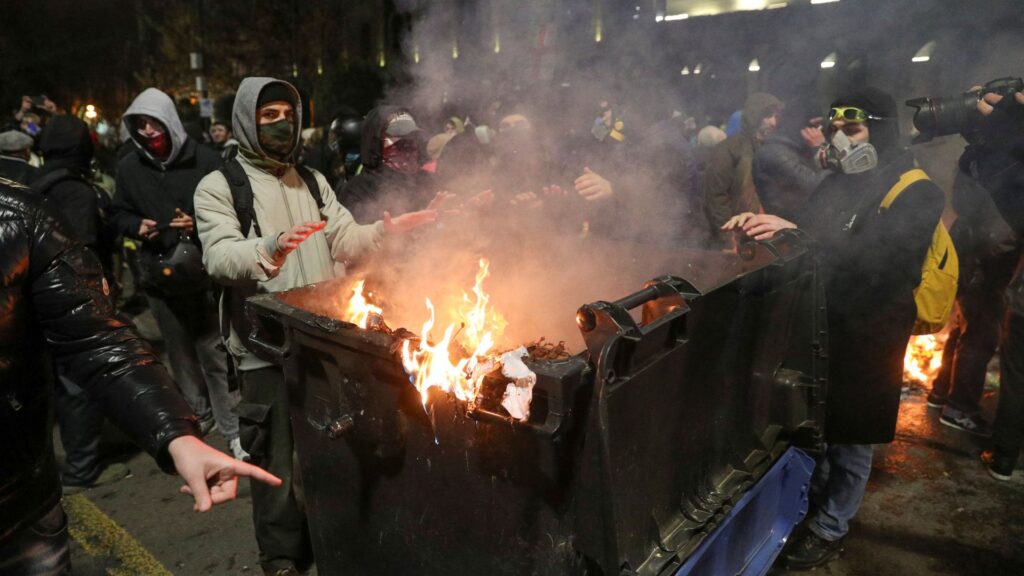 Police use water cannon and pepper spray as Georgia EU protests continue