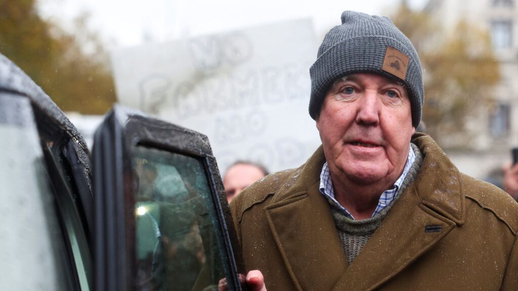 Jeremy Clarkson says government should ‘back down’ on farmers’ inheritance tax as he joins protest