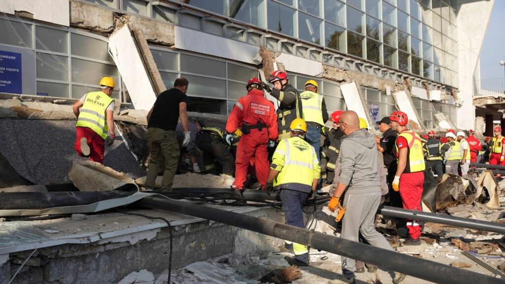 11 people killed and ‘several more deaths’ expected after roof collapses at Serbian train station