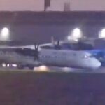 Emergency incident on plane after hard landing