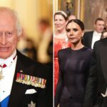 King hosts Emir of Qatar at state banquet – with Beckhams among the well-known faces in attendance