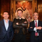 Nigel Farage and party treasurer Nick Candy meet Elon Musk at Trump’s Mar-a-Lago resort