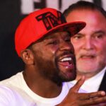 Floyd Mayweather denies being punched during tussle with angry crowd