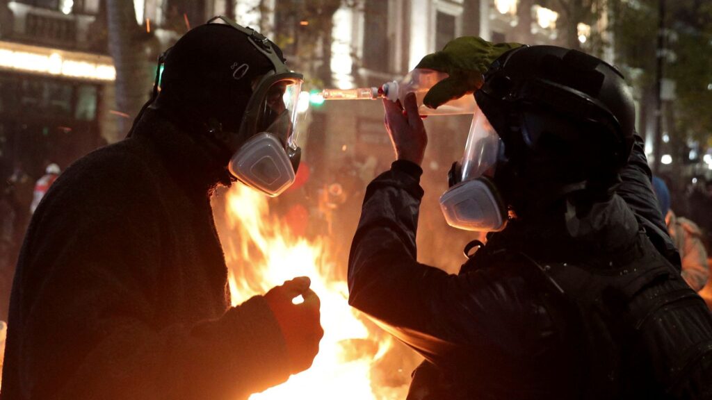 Protesters undeterred in battle on the streets for Georgia’s future