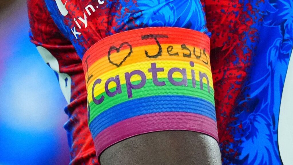 Premier League club captain ‘reminded’ after ‘I love Jesus’ message written on rainbow armband