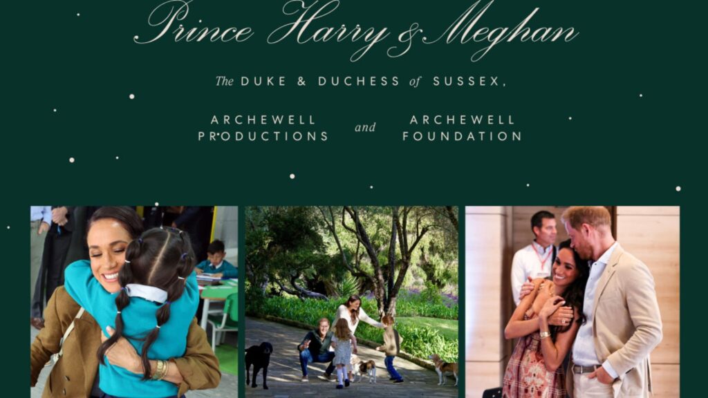 Harry and Meghan share rare photo of children in Christmas card