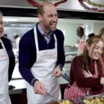 Prince William serves Christmas lunch at homeless shelter he visited with Diana