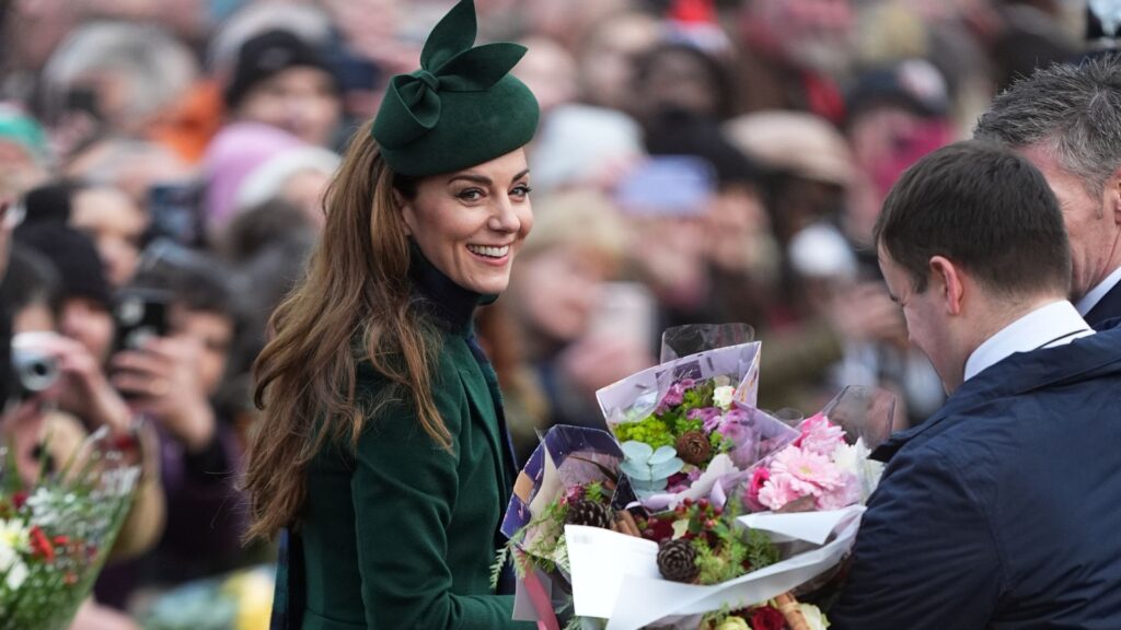 Princess of Wales ‘laden’ with flowers after royals attend Christmas Day church service at Sandringham