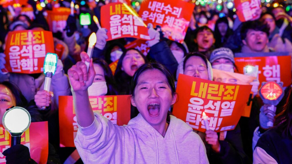 Huge disappointment for protesters as South Korean president saved by his own party