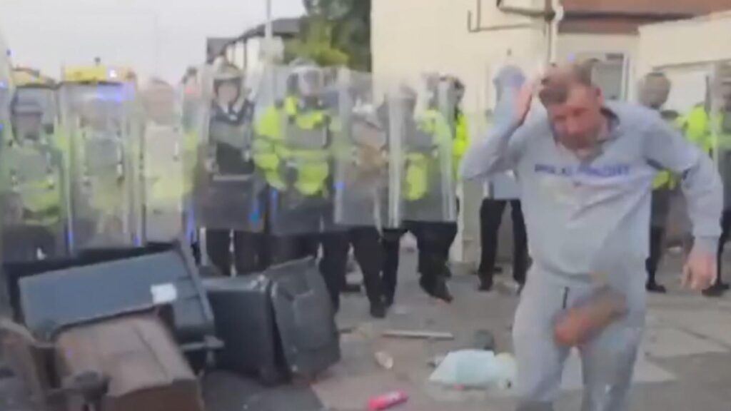 Man hit in groin by brick during Southport riot jailed