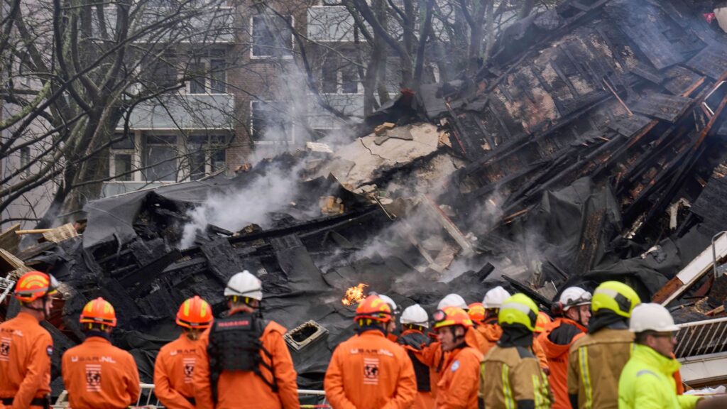 Apartments destroyed and several hurt after explosion in Dutch city