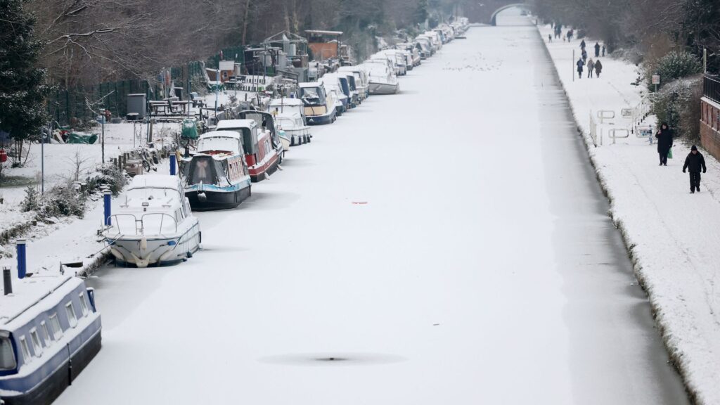 New ice warnings issued and runway closure causes travel delays – as temperatures set to reach -16C