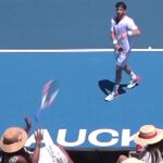 Norrie ‘not happy’ after throwing racket into crowd and hitting spectator