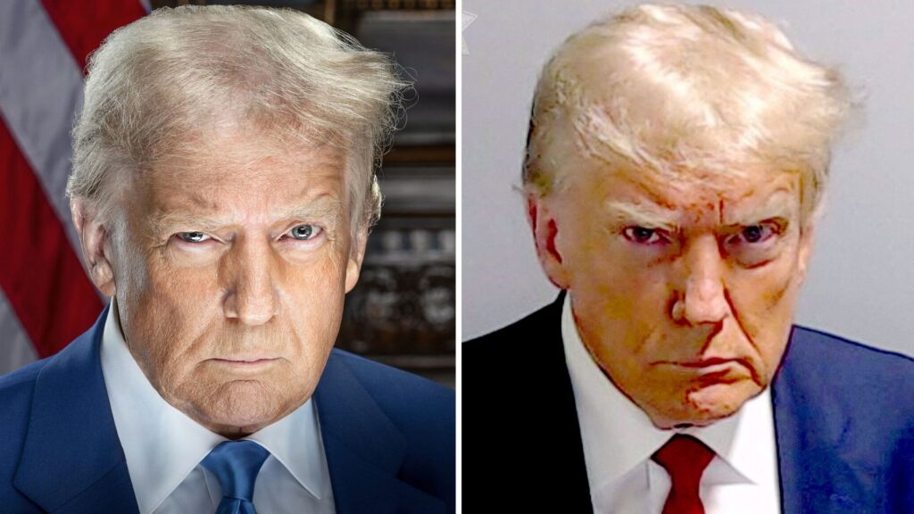 New Trump portrait released – and it has drawn comparisons to his mugshot