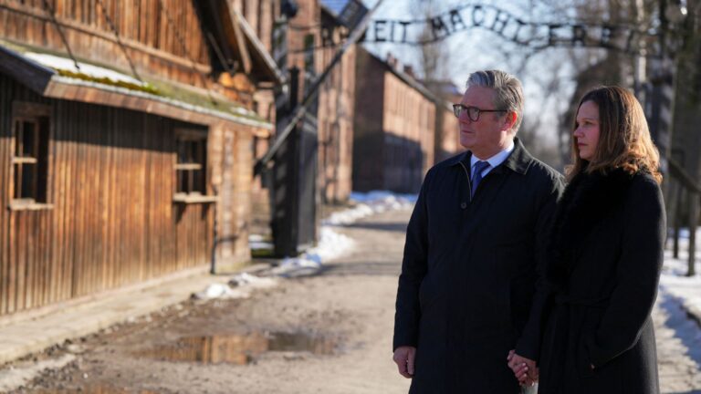 Starmer calls Auschwitz visit ‘utterly harrowing’ as he vows to fight ‘poison of antisemitism’