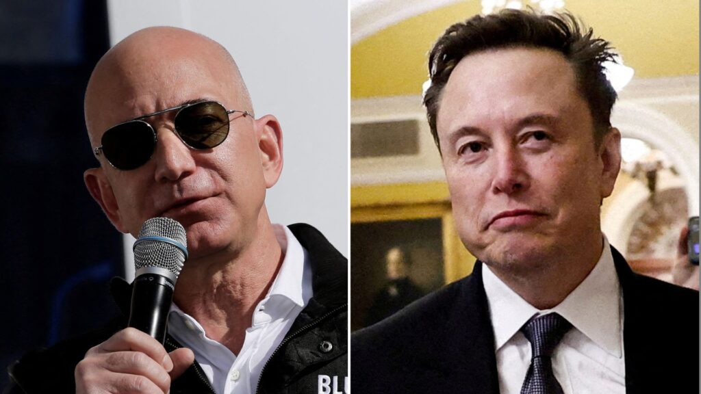 Elon Musk and Jeff Bezos heading for space showdown