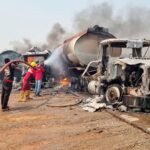 Fuel explosion kills 70 as crowd ‘scooped fuel’ from overturned tanker