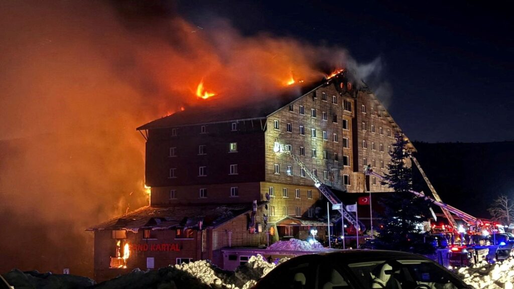 Hotel fire at popular ski resort in Turkey kills at least 66 people