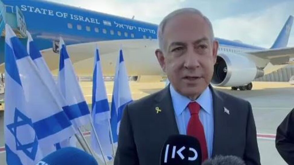 ‘Victory over Hamas’ on agenda as Netanyahu arrives in US for Trump talks