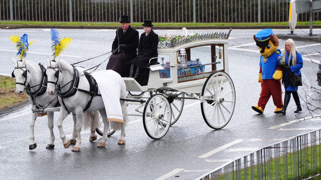 Community lines streets to say goodbye to murdered schoolgirl on her ‘final journey’