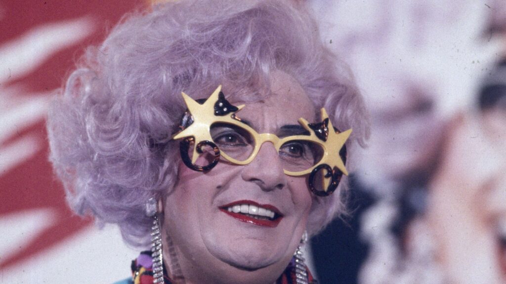 Dame Edna’s glasses sell for 25 times their expected value as auction smashes estimates