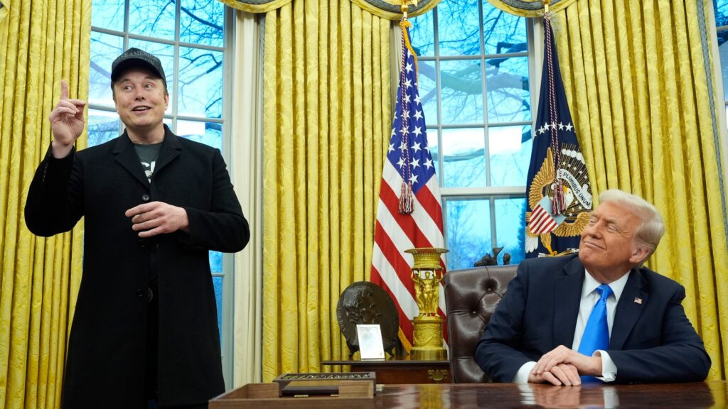 Musk joins Trump in Oval Office as he denies ‘hostile takeover’ of US government