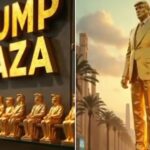 Golden statues, bearded belly dancers and Netanyahu on a sunbed: Trump posts AI video of Gaza vision