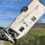 ‘It will go down in history’: Upturned campervan stuns police in Brittany